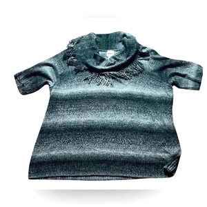 2x Ruby Rd Fringe short sleeve sweater